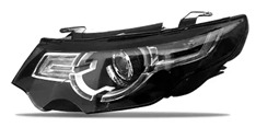 Farol lado esquerdo Land Rover Discovery SPT 15/18 com Xenon e LED